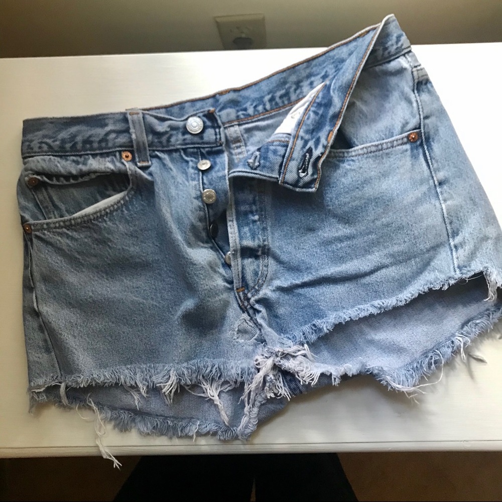 Levi Ripped Jean Shorts